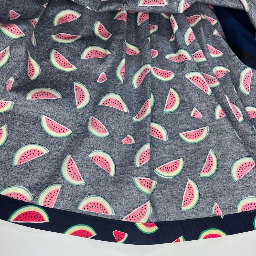 Kate Spade Watermelon Party Blaire Dress Womens Large Navy Blue KC389 - Picture 11 of 13